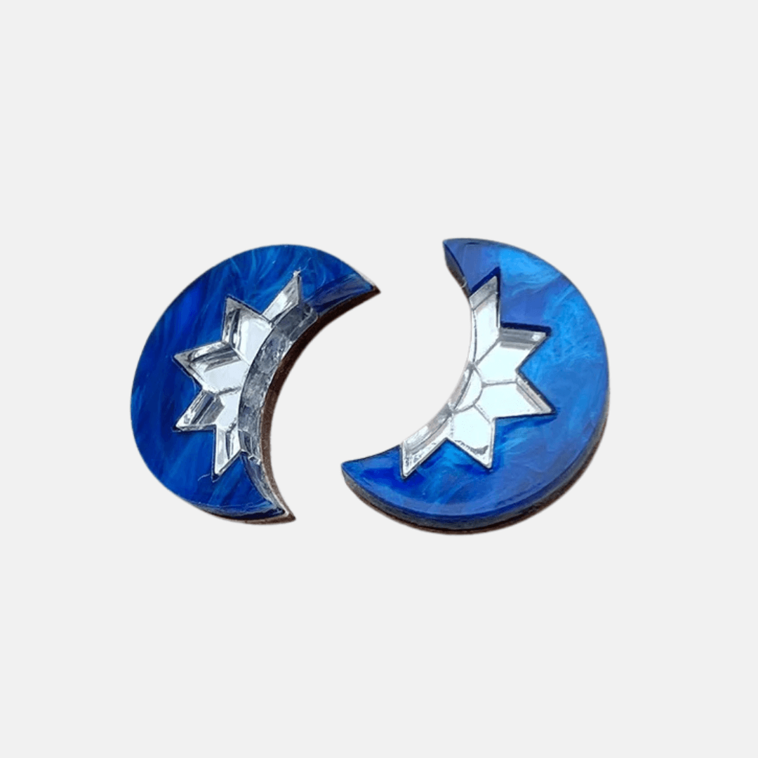 Aurora Mini Moon Stud Earrings