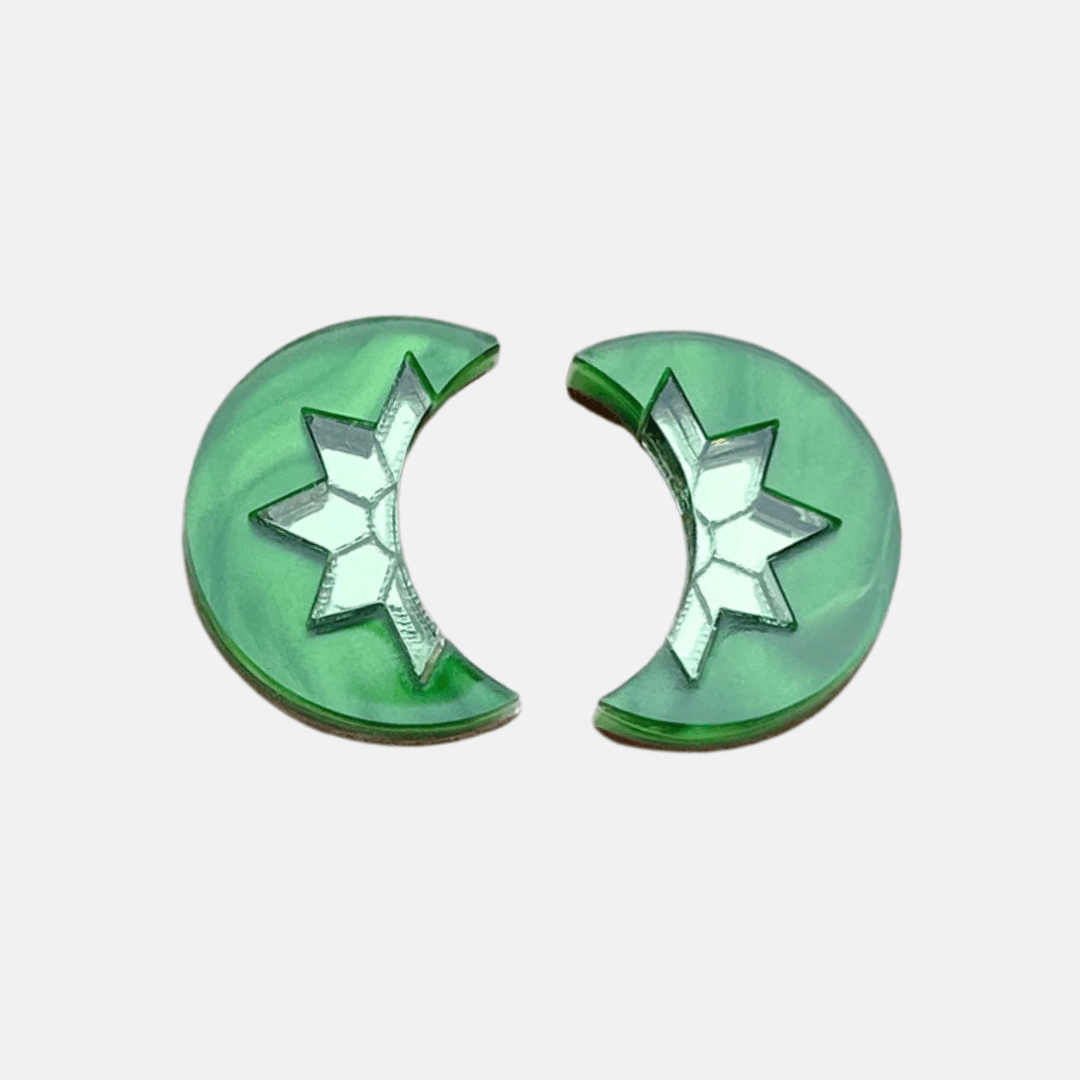 Aurora Mini Moon Stud Earrings