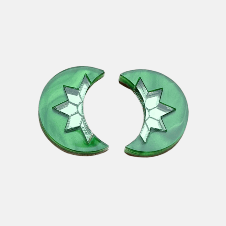 Aurora Mini Moon Stud Earrings