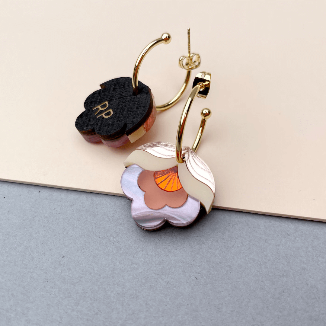 Anna Floral Hoop Earrings