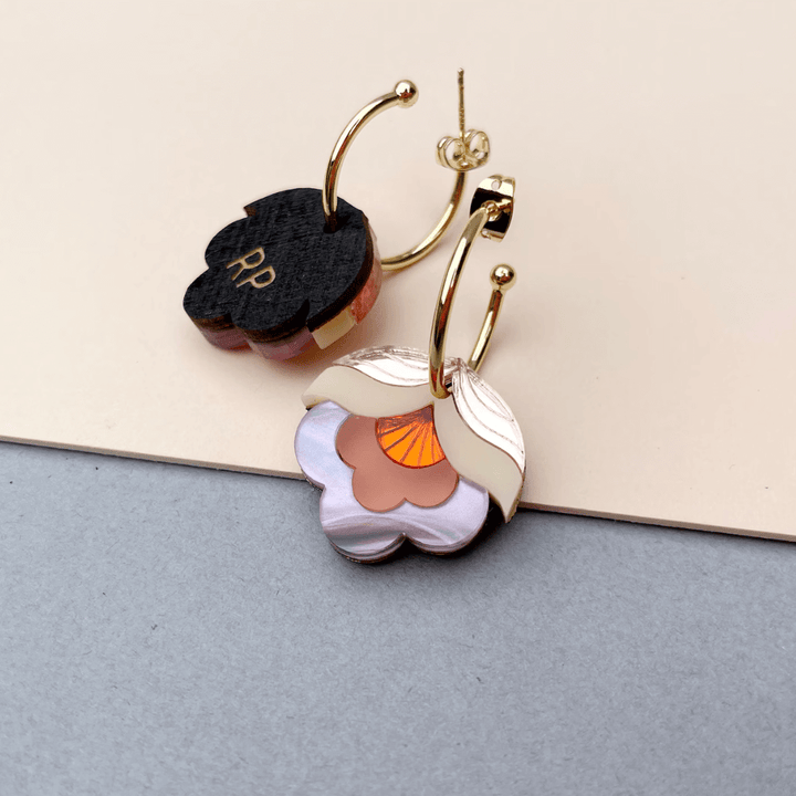 Anna Floral Hoop Earrings