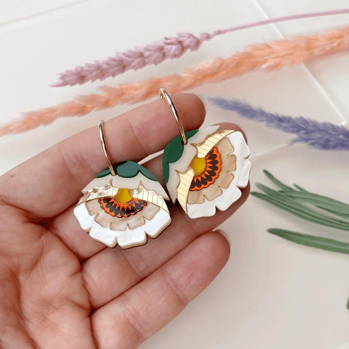 Isobel Floral Hoop Earrings