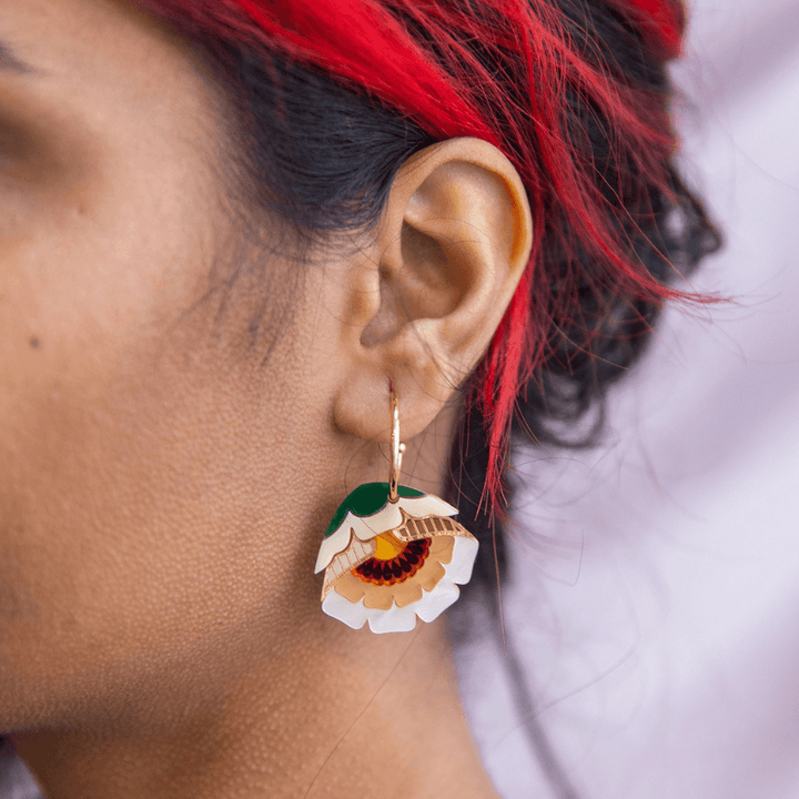 Isobel Floral Hoop Earrings