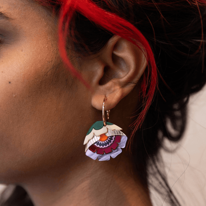 Isobel Floral Hoop Earrings