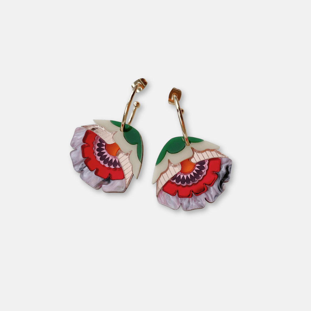 Isobel Floral Hoop Earrings