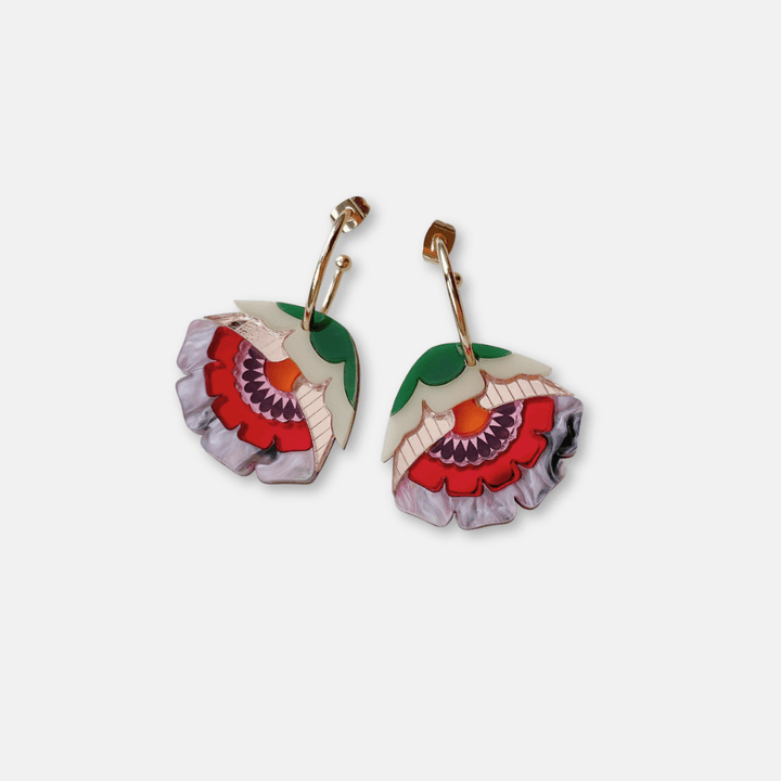 Isobel Floral Hoop Earrings