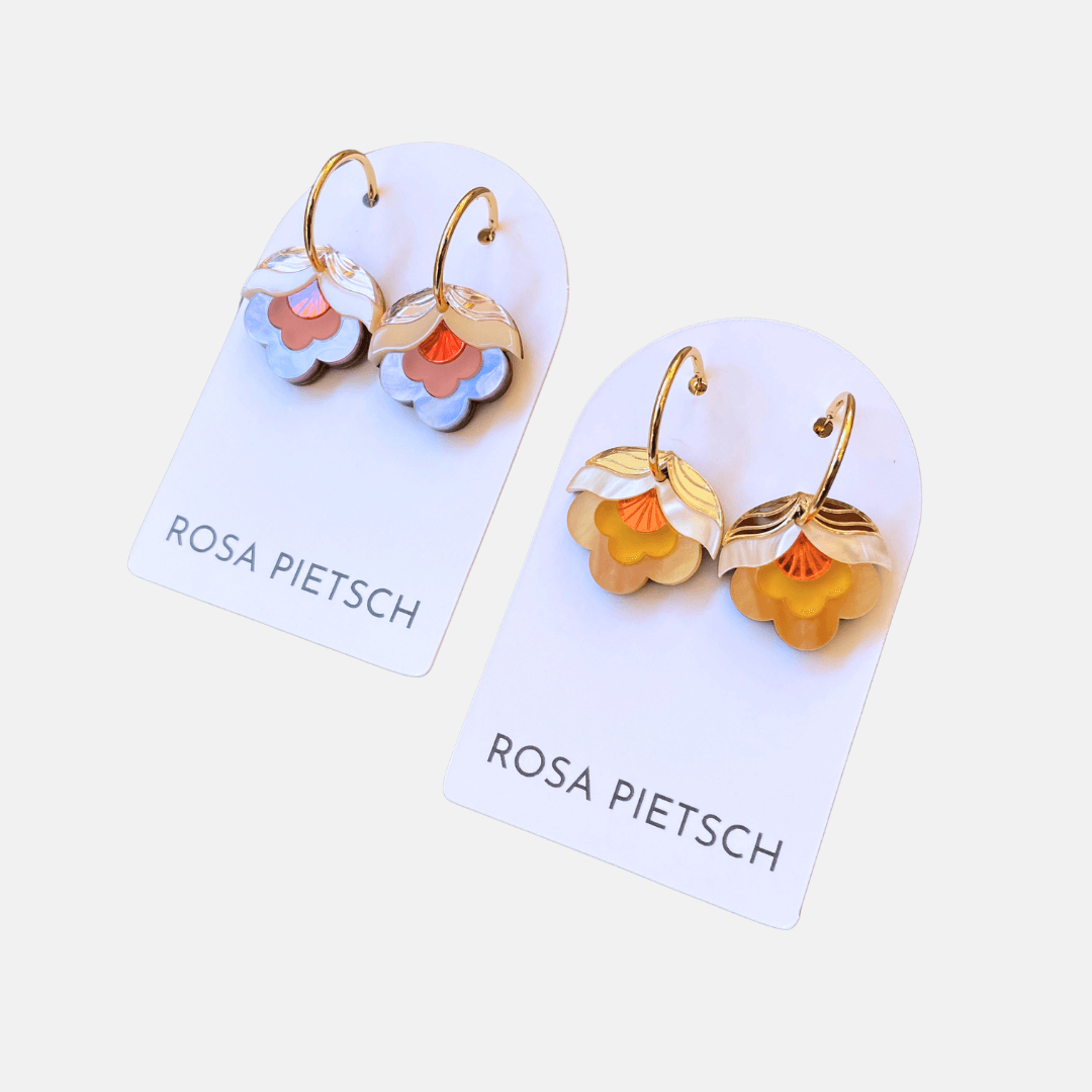 Anna Floral Hoop Earrings