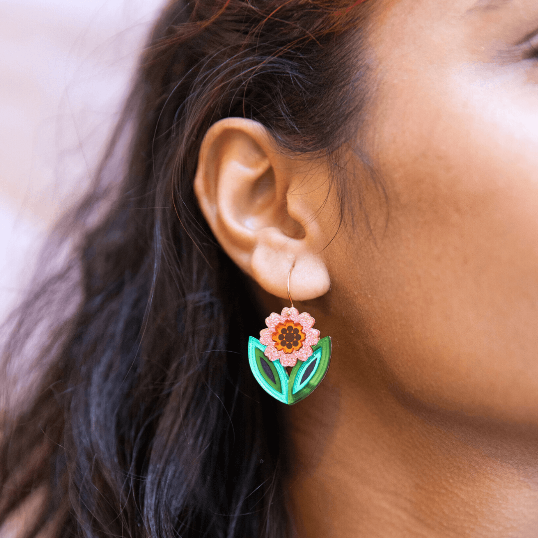 Agnes Floral Drop Earrings