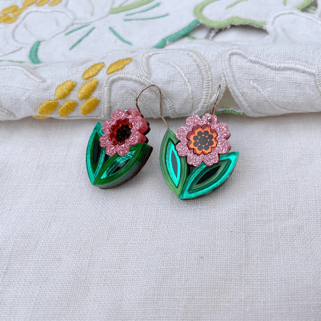 Agnes Floral Drop Earrings