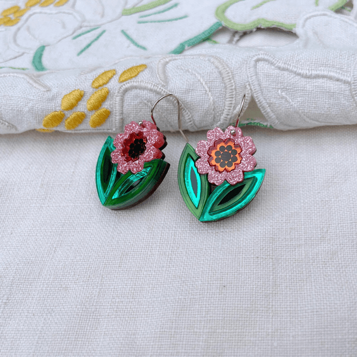Agnes Floral Drop Earrings