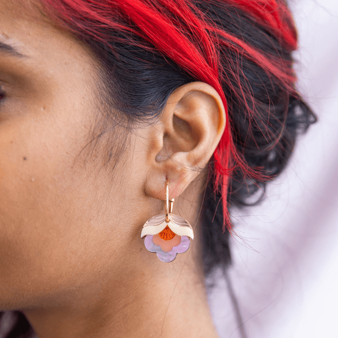 Anna Floral Hoop Earrings
