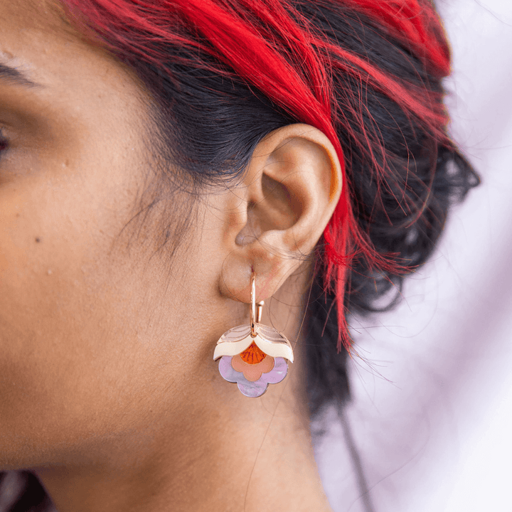 Anna Floral Hoop Earrings