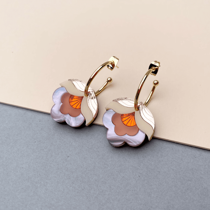 Anna Floral Hoop Earrings
