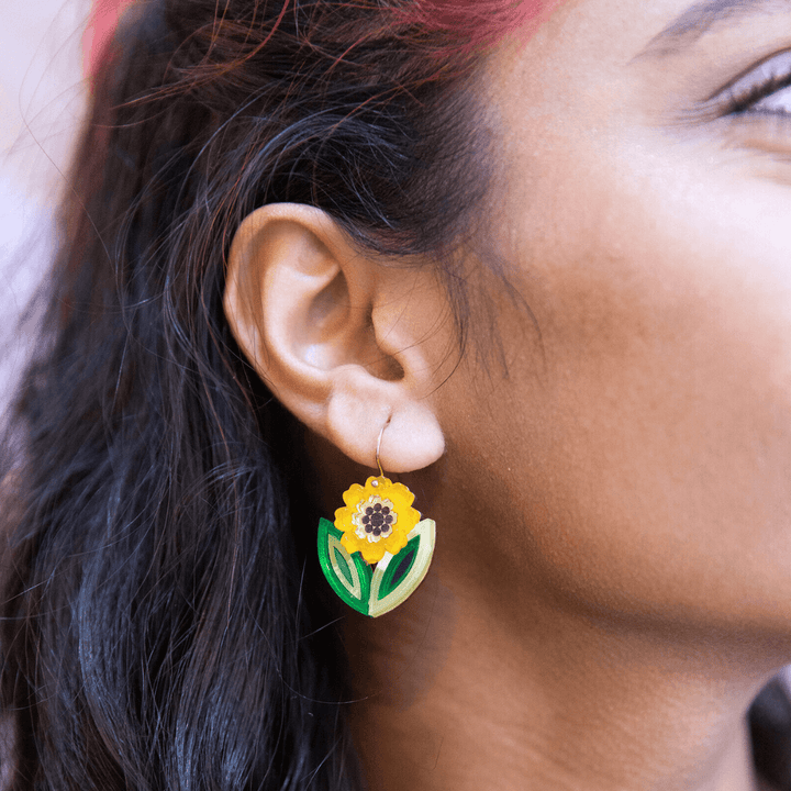 Agnes Floral Drop Earrings
