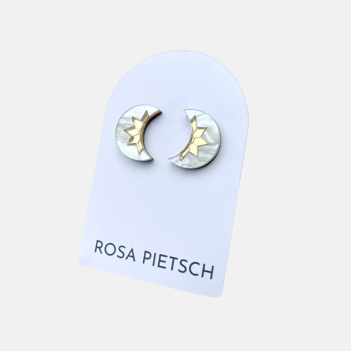 Aurora Mini Moon Stud Earrings