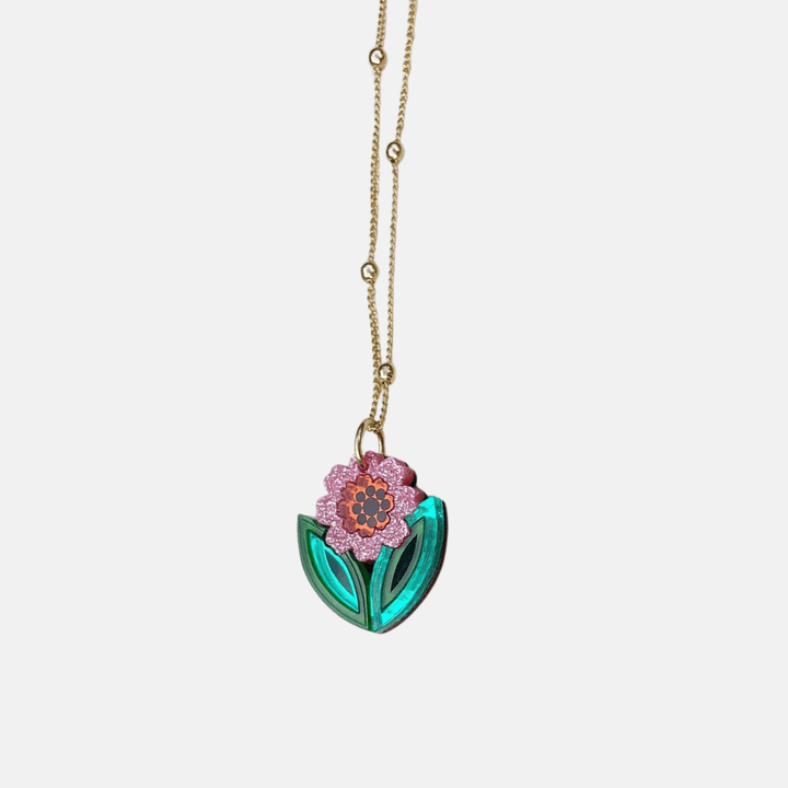 Agnes Floral Mini Pendant Necklace
