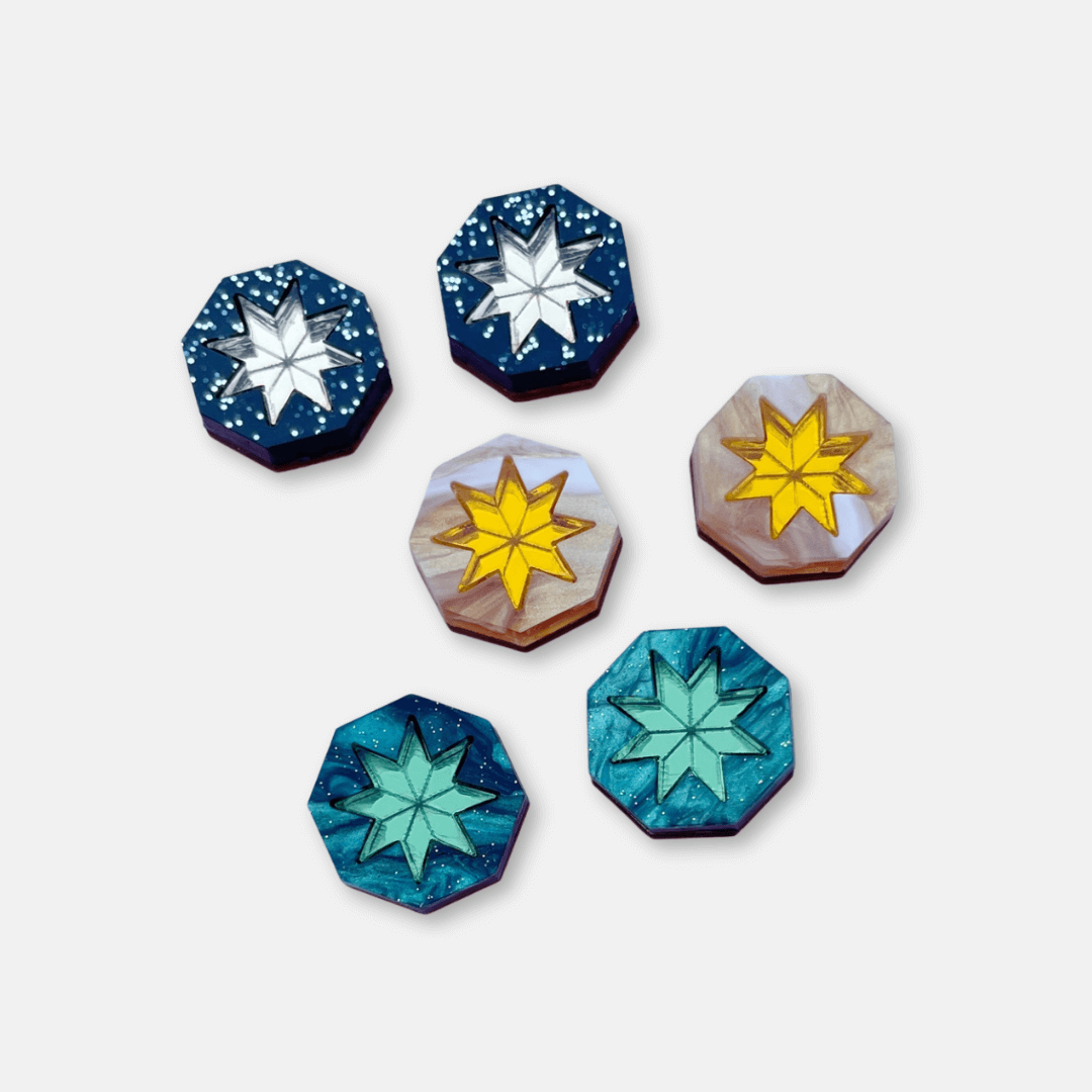 Seren Geo Mini Star Stud Earrings