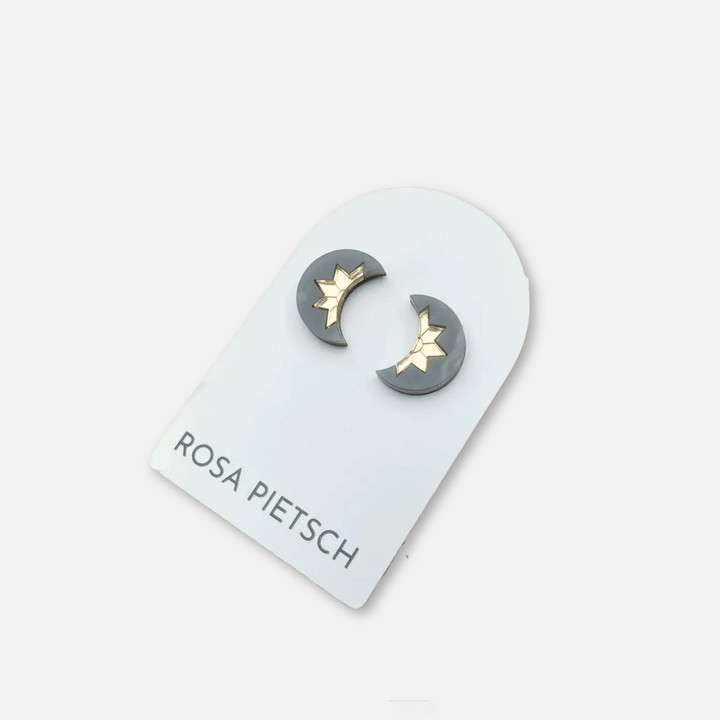 Aurora Mini Moon Stud Earrings