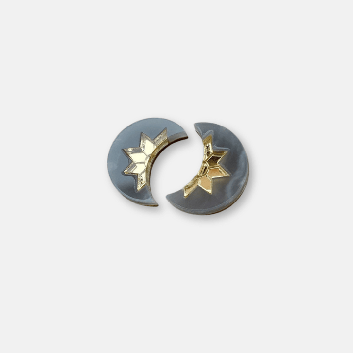 Aurora Mini Moon Stud Earrings