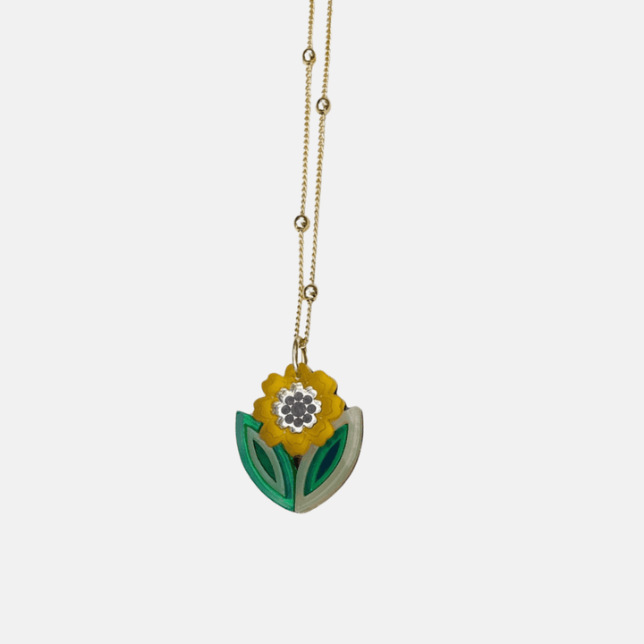 Agnes Floral Mini Pendant Necklace