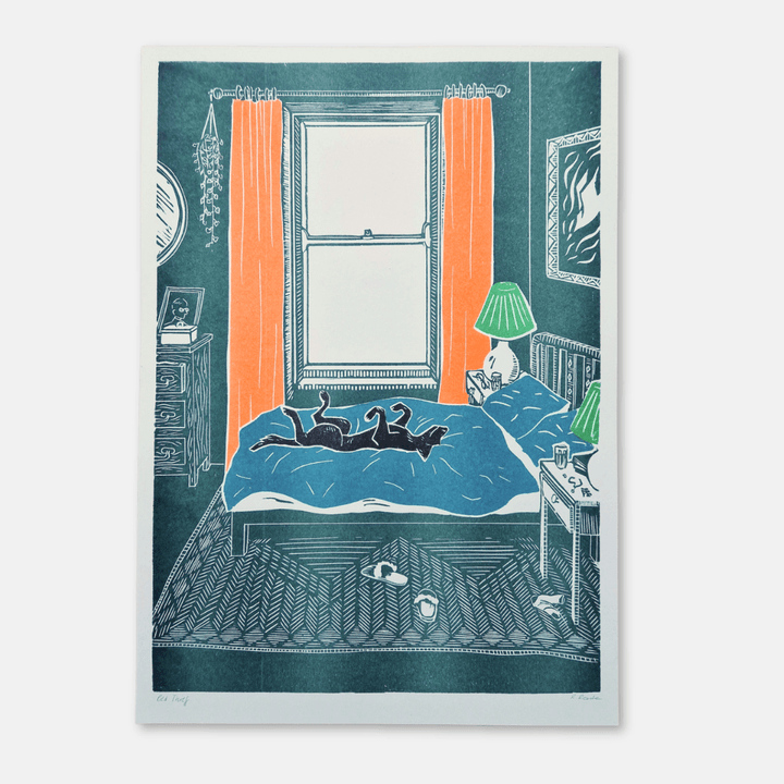 Bed Thief A3 Risograph Print