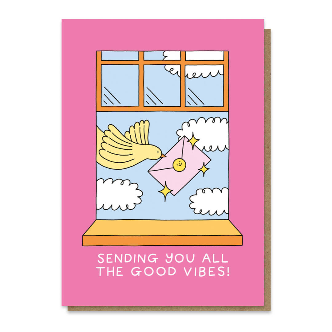 All The Good Vibes Greetings Card