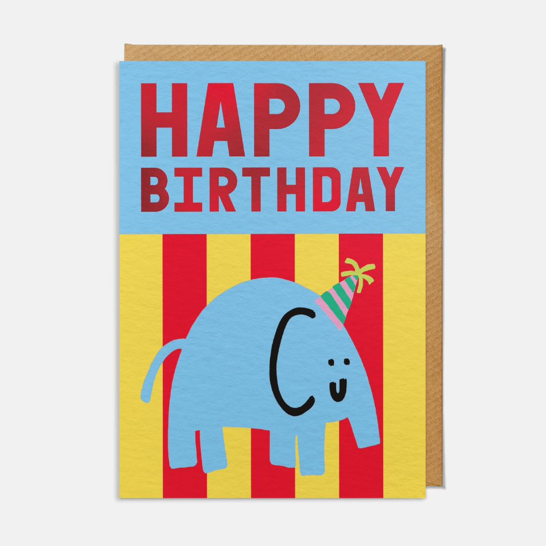Birthday Elephant Greetings Card