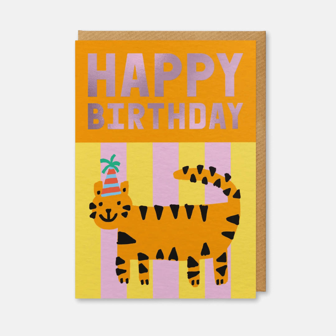 Birthday Tiger Greetings Card