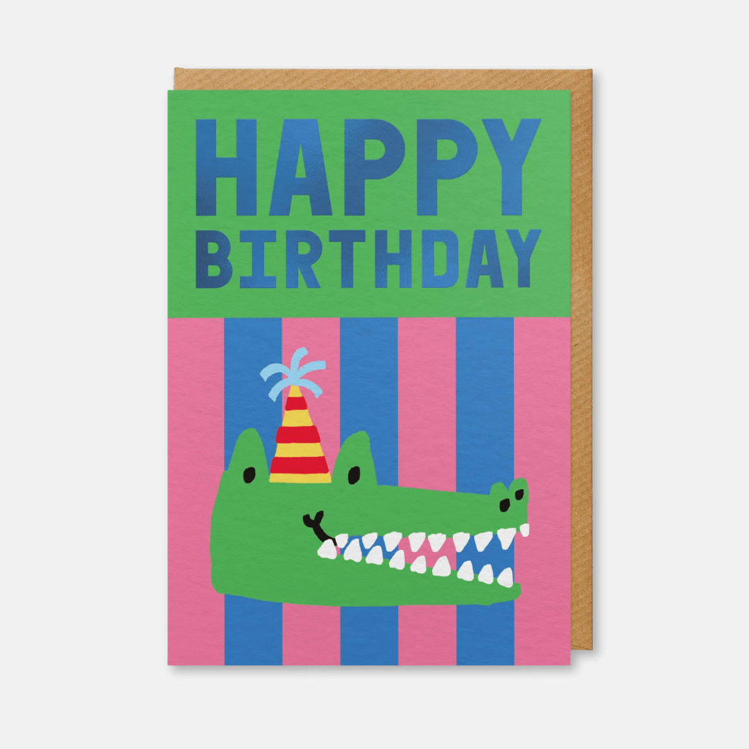 Crocodile Birthday Greetings Card
