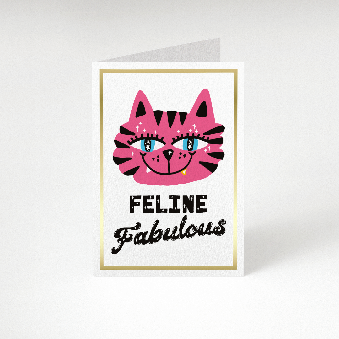 Feline Fabulous Greetings Card