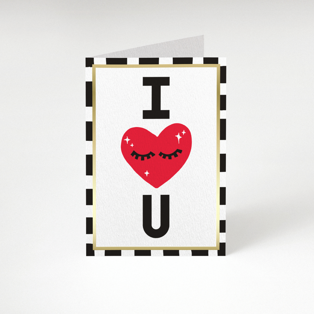 I Heart U Greetings Card