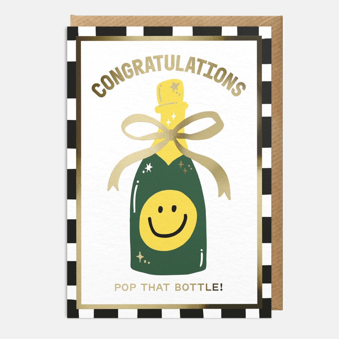 Pop That Bottle Greetings Card