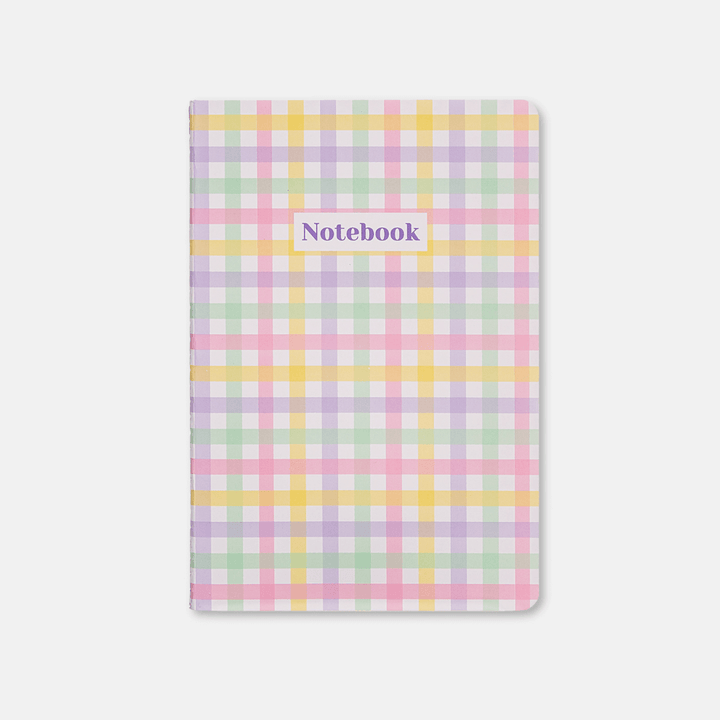 Gingham Check A5 Lined Notebook