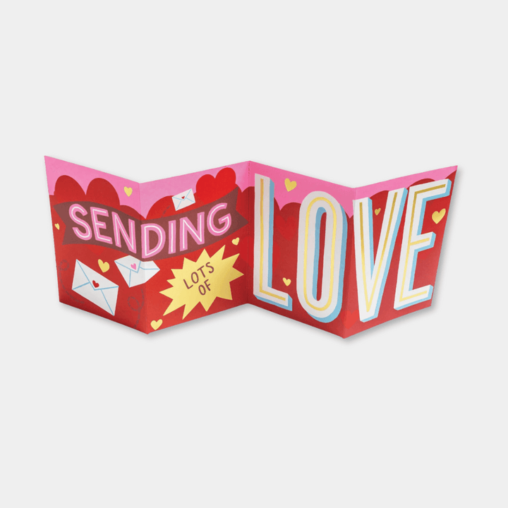 Sending Love Concertina Greetings Card