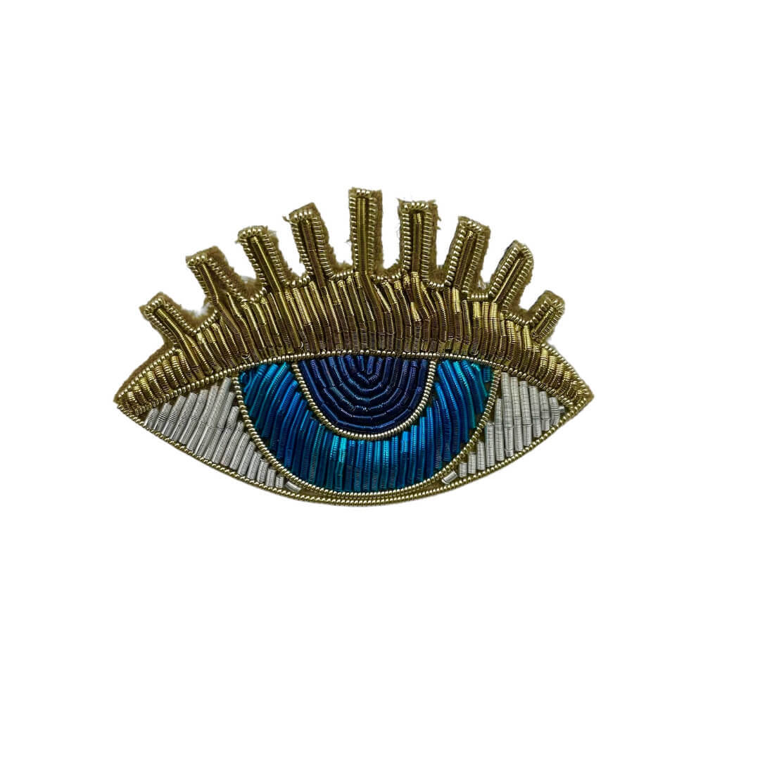 Beaded Eye Brooch Pin