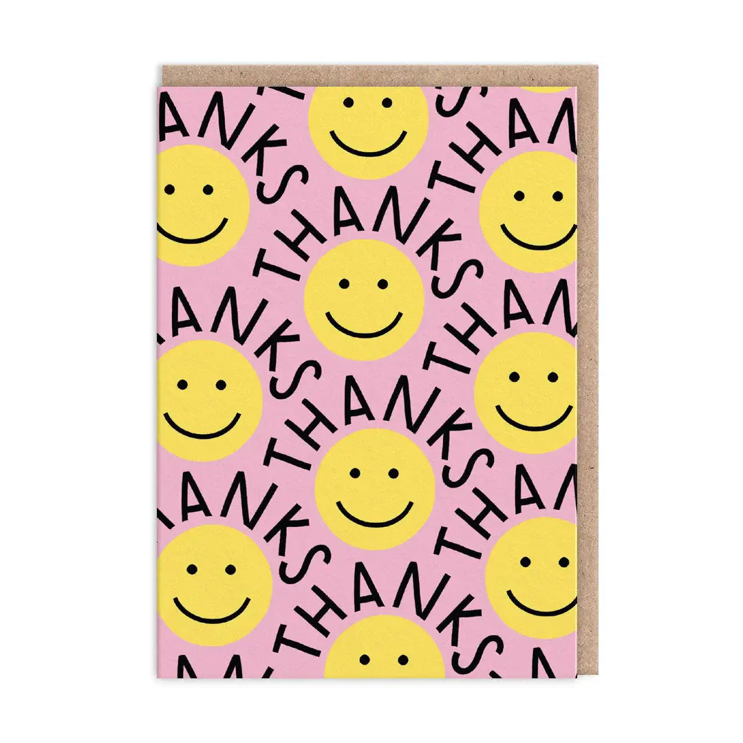 Smiley Faces Thank You Greetings Card