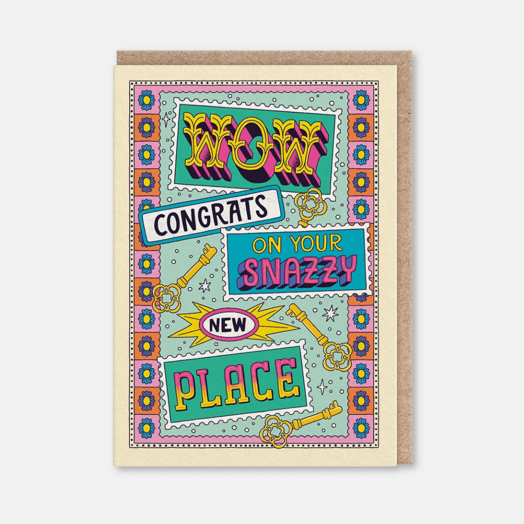 Snazzy New Place Greetings Card