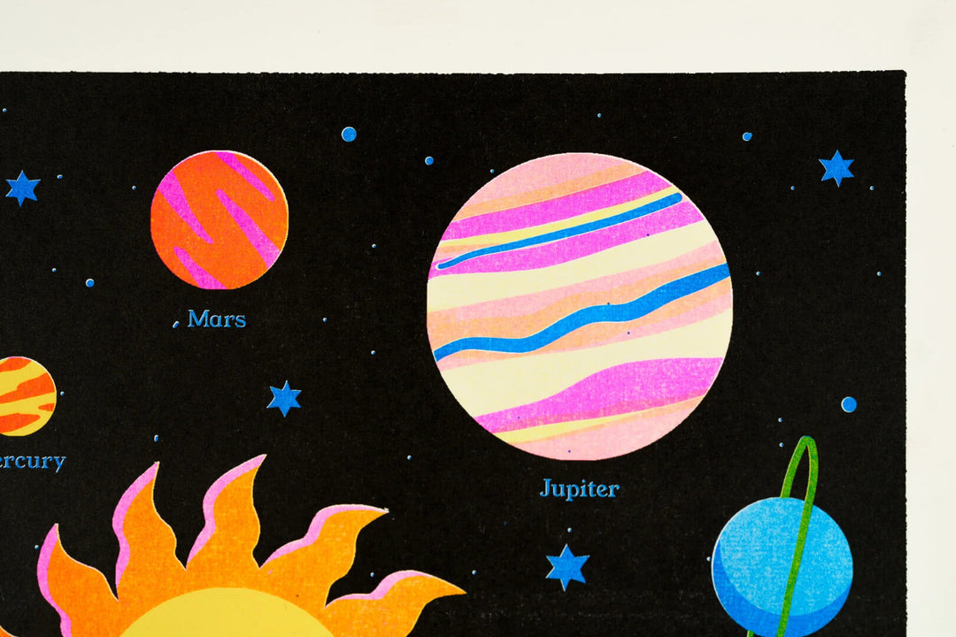 Solar System Riso Print