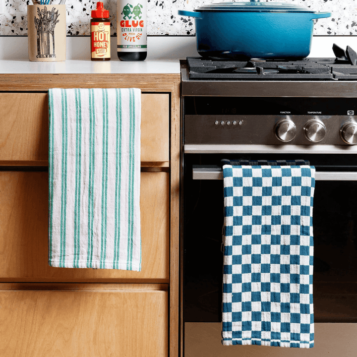 Lilac Stripe Cotton Tea Towel