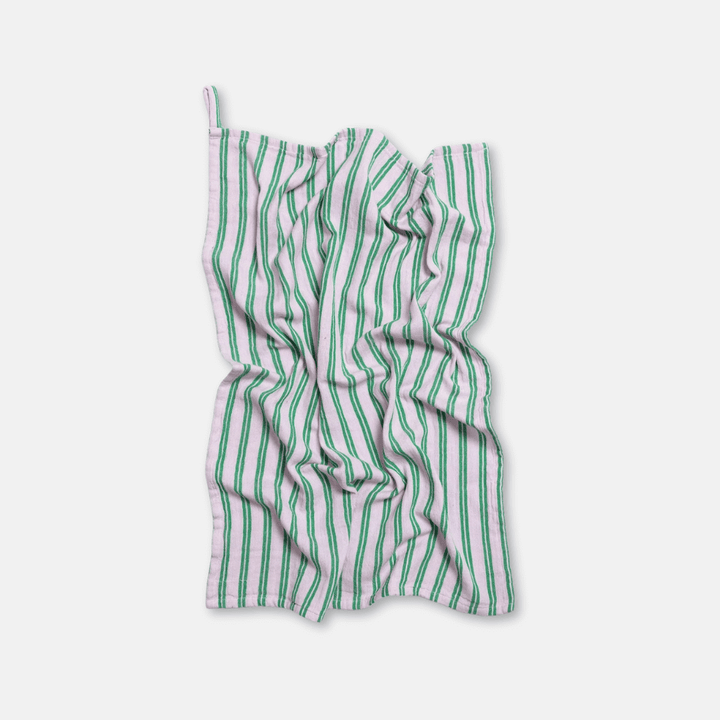 Lilac Stripe Cotton Tea Towel