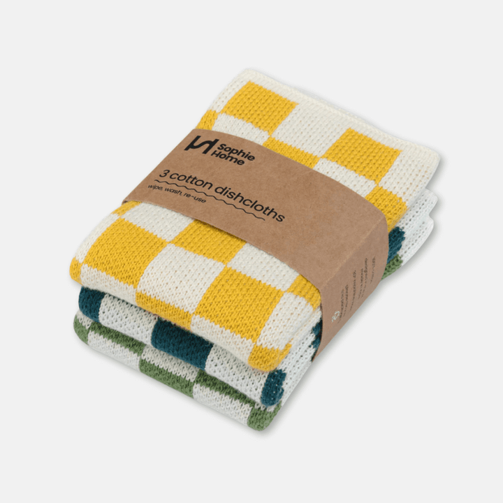 Reusable Check Dishcloth Sets