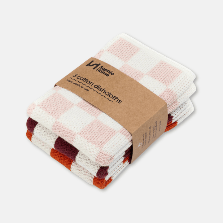 Reusable Check Dishcloth Sets