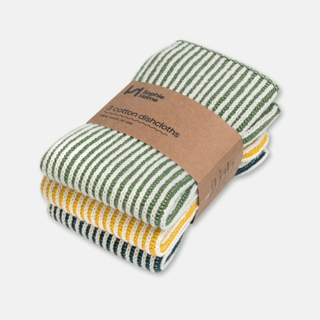 Reusable Ribbed Dishcloth Set