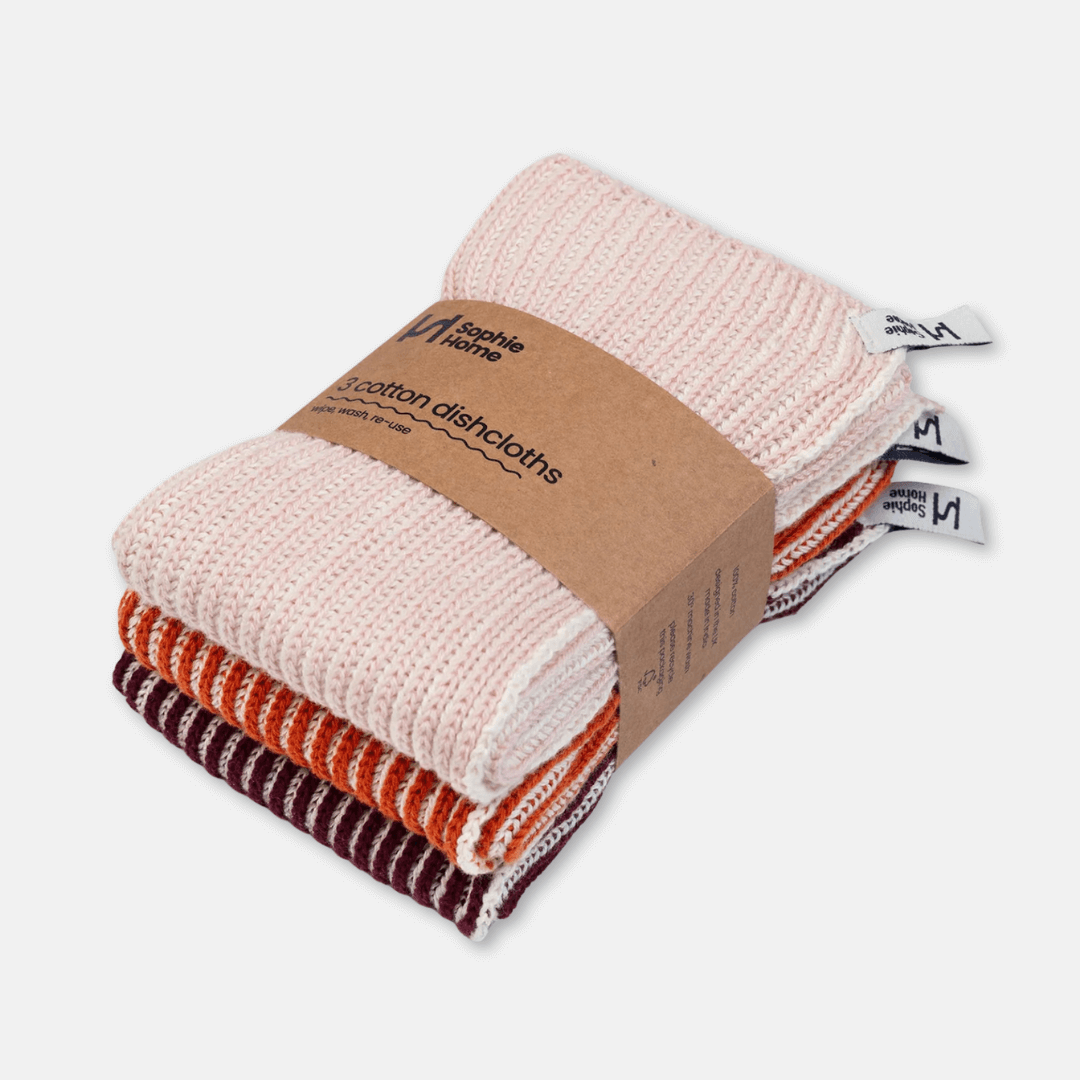 Reusable Ribbed Dishcloth Set