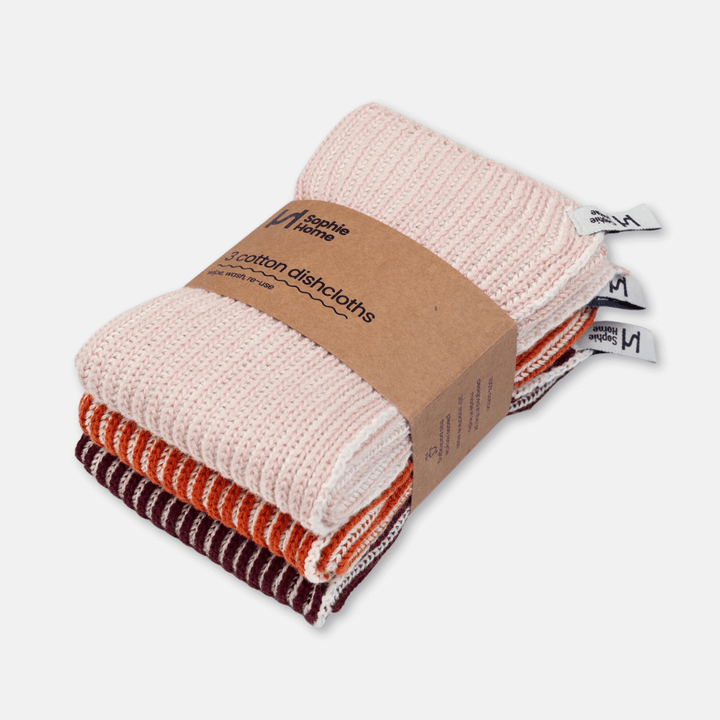 Reusable Ribbed Dishcloth Set