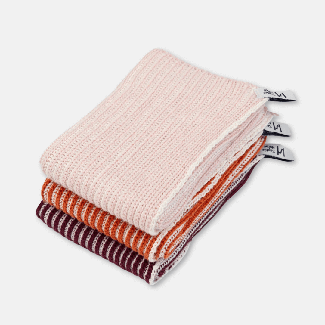 Reusable Ribbed Dishcloth Set