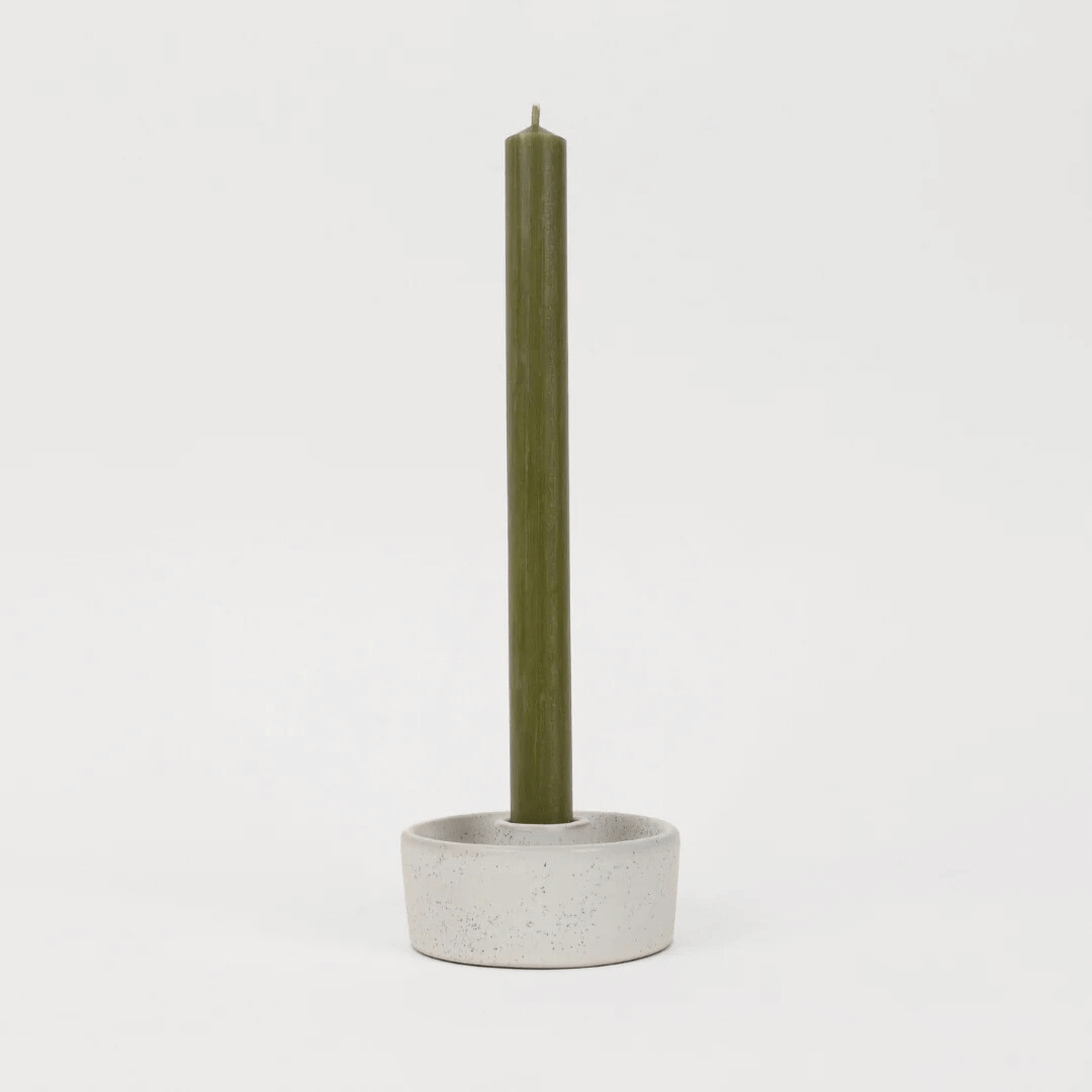 Olive Dinner Candle