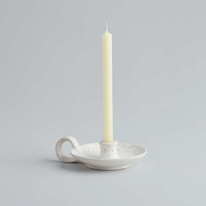 Speckled Mini Candle Holder with Handle