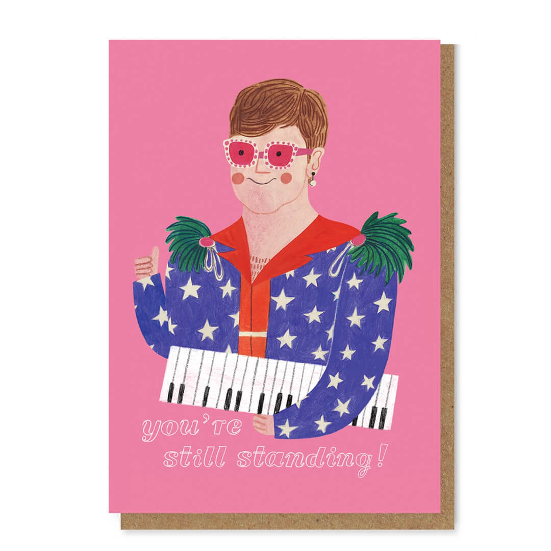 Still Standing Elton Birthday Greetings Card