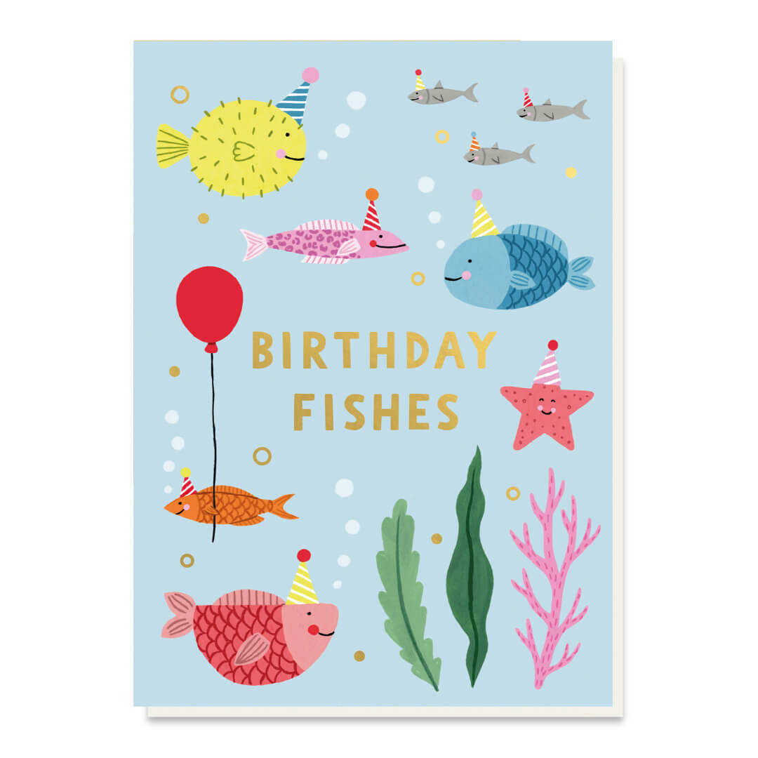 Birthday Fishes Greetings Card